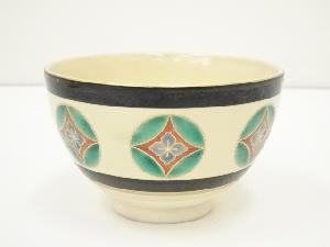 京焼　龍靖造　色絵七宝文茶碗